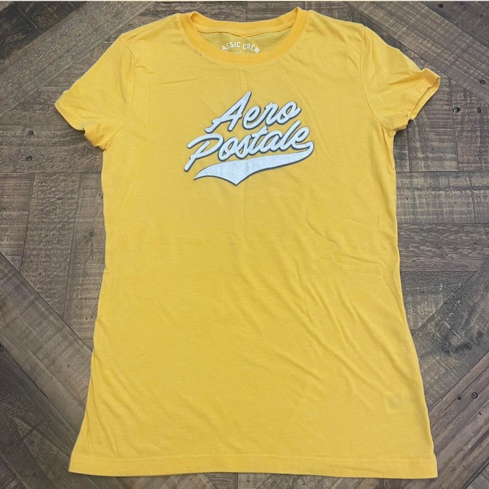 Aeropostale Women's Mustard Graphic Tee